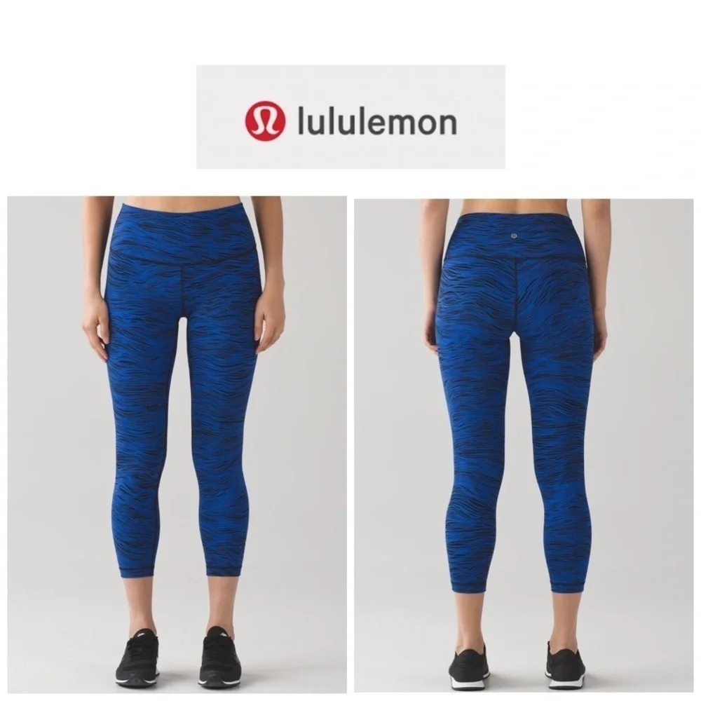 Lululemon High Times Pant Full-On Luxtreme Blue Black Zebra 4